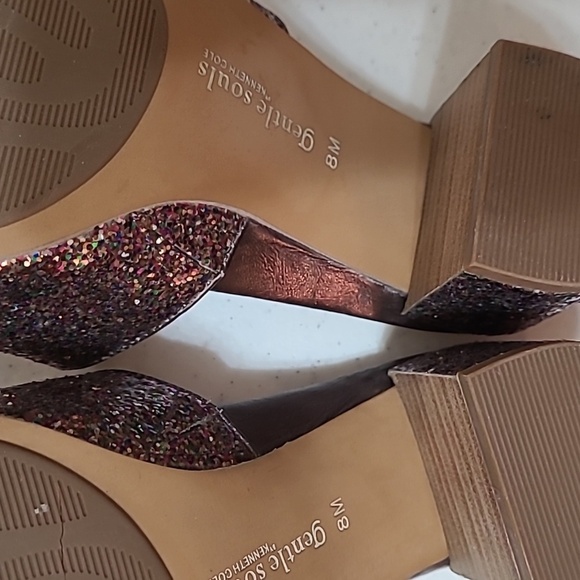 Gentle Souls by Kenneth Cole Glittered heeled sandals size 8 - Picture 11 of 13